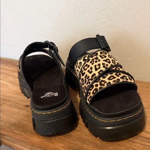 Dr. Martens Leopard Print Mattison Slide Sandals - Picture 8 of 8
